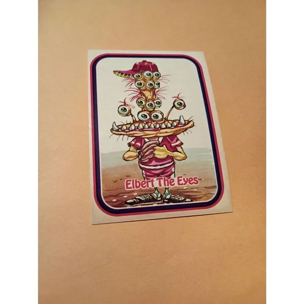 1988 Leaf Awesome All Stars Trading Card 67 Elbert the Eyes Baseball Parody